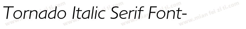 Tornado Italic Serif Font字体转换
